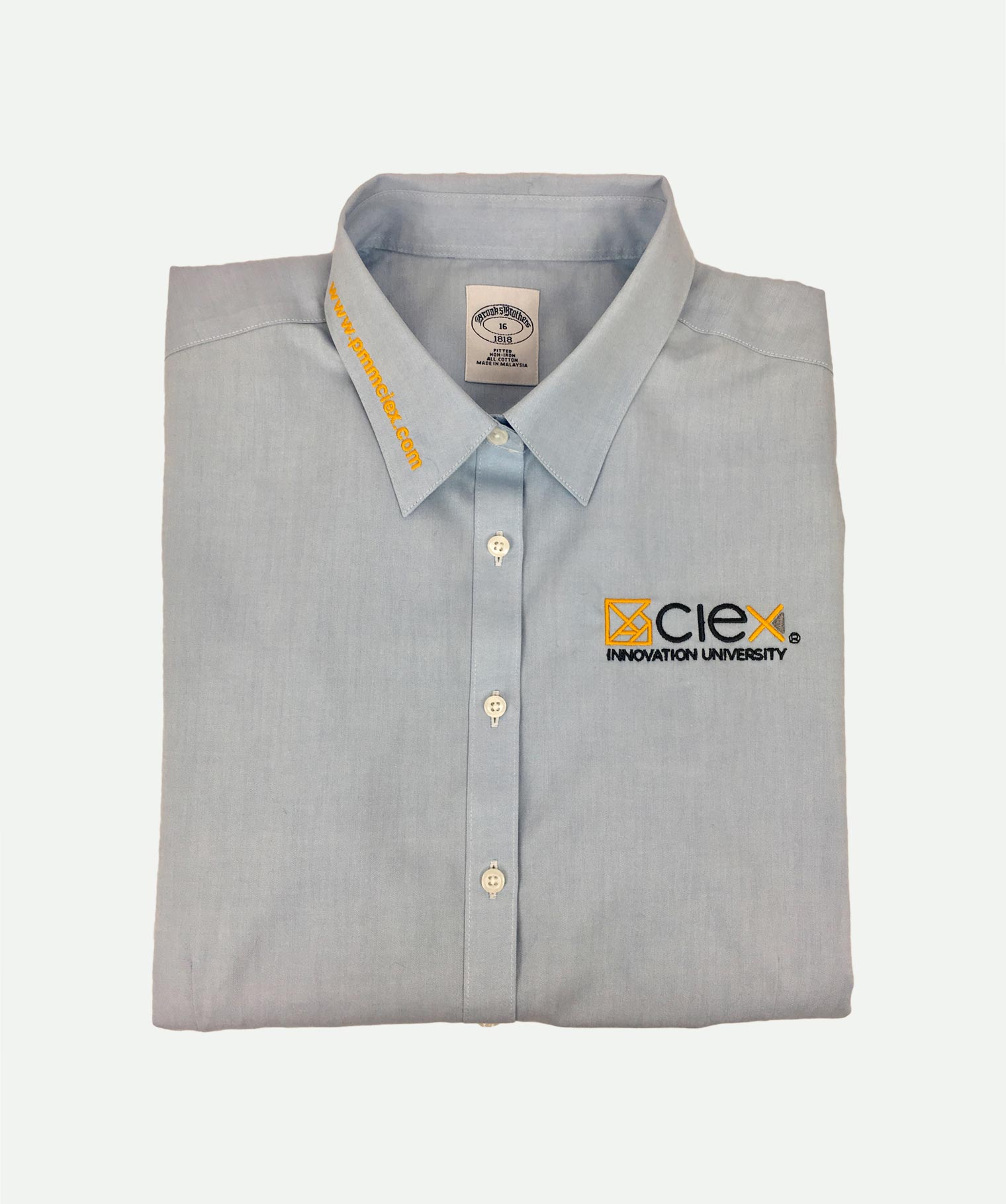 Light blue shirt with 2 embroideries